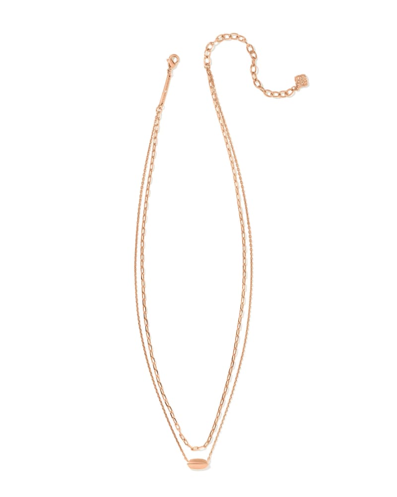 Brooke Multi Strand Necklace in Rose Gold image number 1
